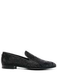 Versace rhinestone-embellished loafers - Nero