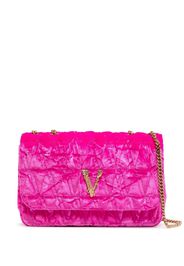 Versace Virtus velvet shoulder bag - Rosa