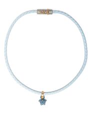 Versace Medusa-pendant woven necklace - Blu