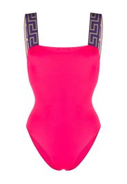 Versace Greca-pattern scoop-back swimsuit - Rosa