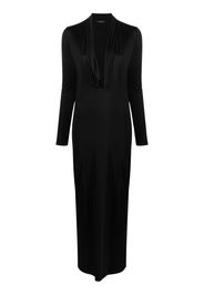 Versace cowl-neck midi dress - Nero