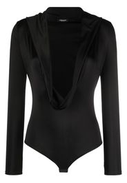 Versace cowl-neck long-sleeved bodysuit - Nero