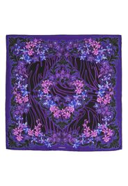 Versace floral-print silk scarf - Nero