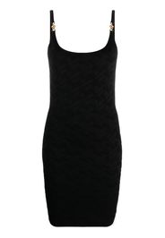 Versace La Greca-pattern knitted dress - Nero