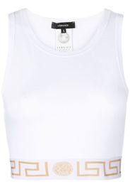 Versace Greca Border crop top - Bianco