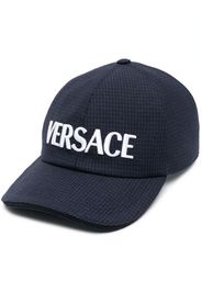 Versace logo-print baseball cap - Blu