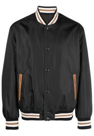 Versace stripe-detail bomber jacket - Nero