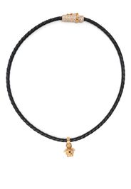 Versace Medusa pendant leather necklace - Nero