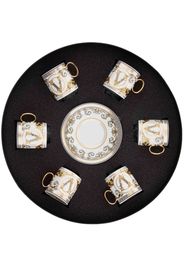 Versace Virtus Gala espresso cup and saucers (set of 6) - Oro