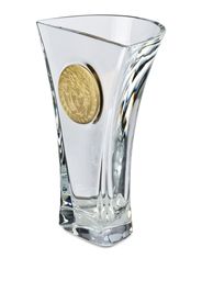 Versace Vaso con placca Medusa in cristallo (28cm) - Bianco