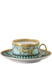 Versace Set di 6 tazze da tè con piattini Scala del Palazzo - Verde