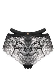 Versace Greca high-waist lace briefs - Nero