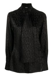 Versace Versace Allover jacquard satin blouse - Nero