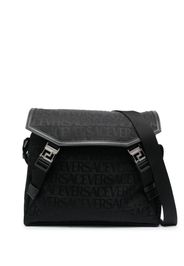 Versace Greca-plaque logo-print bag - Nero