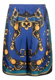 Versace Medusa Harness silk shorts - Blu