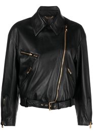 Versace Giacca biker con placca Medusa - Nero