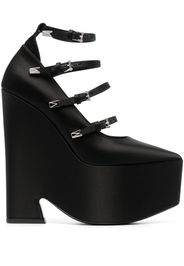 Versace Tempest strappy platform pumps - Nero