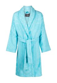 Versace Barocco-print terry-cloth robe - Blu