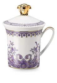 Versace Grand Divertissement porcelain lid mug - Toni neutri