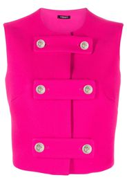 Versace sleeveless twill-weave blouse - Rosa