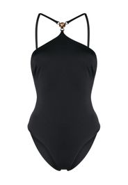 Versace Medusa-plaque strappy swimsuit - Nero