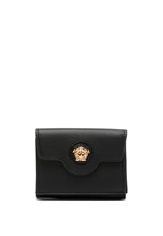 Versace Medusa-plaque leather trifold wallet - Nero