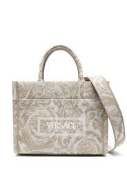 Versace small Barocco Athena tote bag - Toni neutri