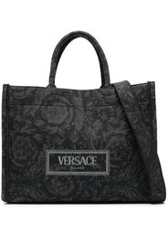 Versace large Barocco Athena jacquard tote bag - Nero