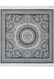 Versace Coperta con frange Crete de Fleur - Grigio