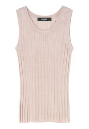 Versace Medusa-plaque ribbed tank top - Toni neutri