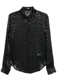 Versace Camicia leopardata - Nero