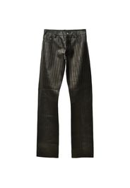 Versace Pantaloni goffrati in pelle - Nero