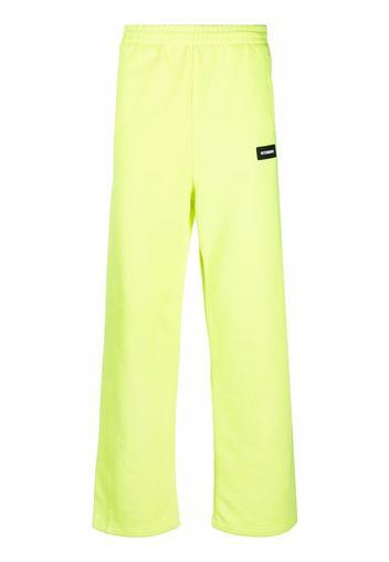 VETEMENTS logo-patch sweatpants - Giallo