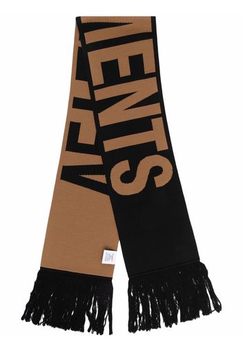 VETEMENTS intarsia-knit merino scarf - Nero