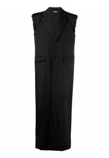 VETEMENTS sleeveless button-up coat - Nero