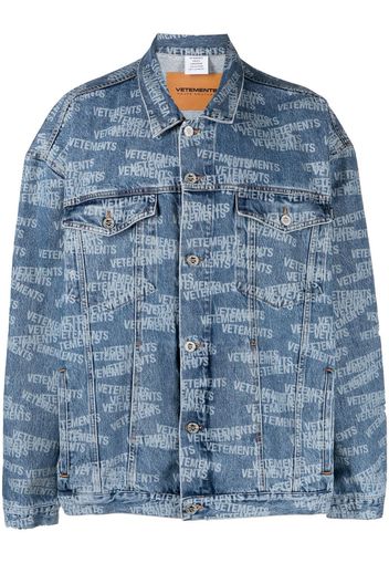 VETEMENTS Giacca denim con stampa - LIGHT BLUE