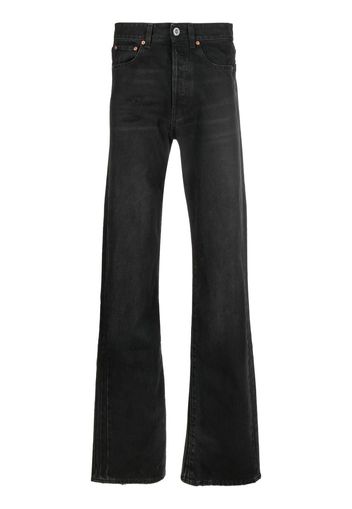 VETEMENTS Jeans svasati con lavaggio scuro - Nero