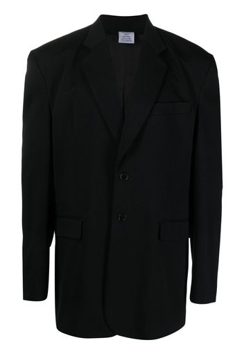 VETEMENTS Blazer monopetto oversize - Nero