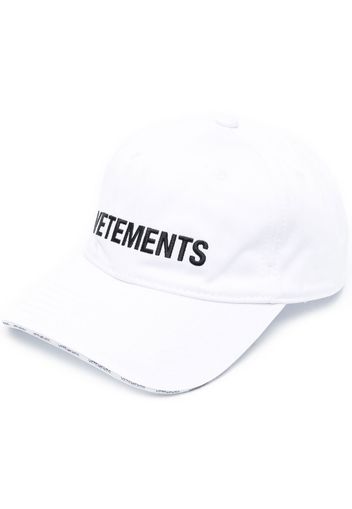 VETEMENTS logo-embroidered cap - Bianco