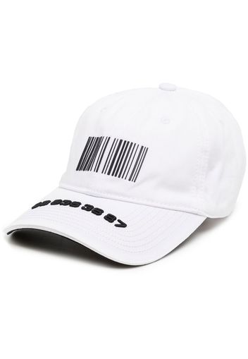 VETEMENTS barcode-print baseball cap - Bianco