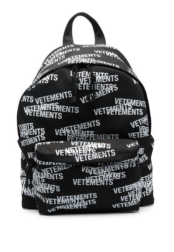 VETEMENTS logo-print backpack - Nero