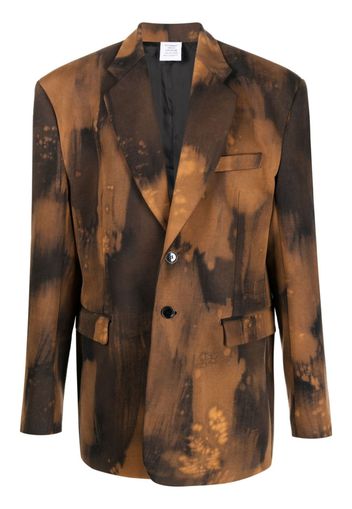 VETEMENTS Overbleached single-breasted blazer - Marrone