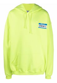 VETEMENTS name tag logo hoodie - Giallo