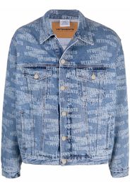 VETEMENTS logo-print denim jacket - Blu