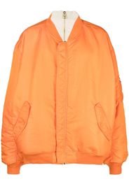 VETEMENTS long-sleeve zip-up bomber jacket - Arancione