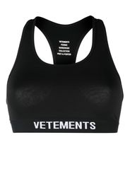 VETEMENTS Reggiseno con logo - Nero