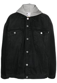 VETEMENTS hooded denim jacket - Nero