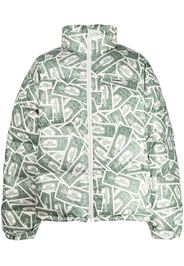 VETEMENTS Piumino Million Dollar con stampa grafica - Verde