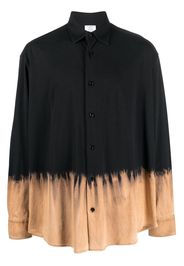 VETEMENTS bleached long-sleeve shirt - Nero