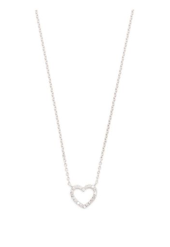 VEYNOU Collana in oro bianco 14kt con cuore di diamanti - Argento